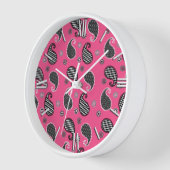 Paisley patroon, fuchsia roze, zwart-wit (Hoek)