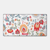 Paisley Patroon Gepersonaliseerde Scriptnaam Bureaumat (Voorkant)