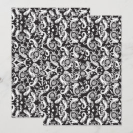 Paisley-patroon Kunst – Sierlijke Bloem Omlijning Save The Date