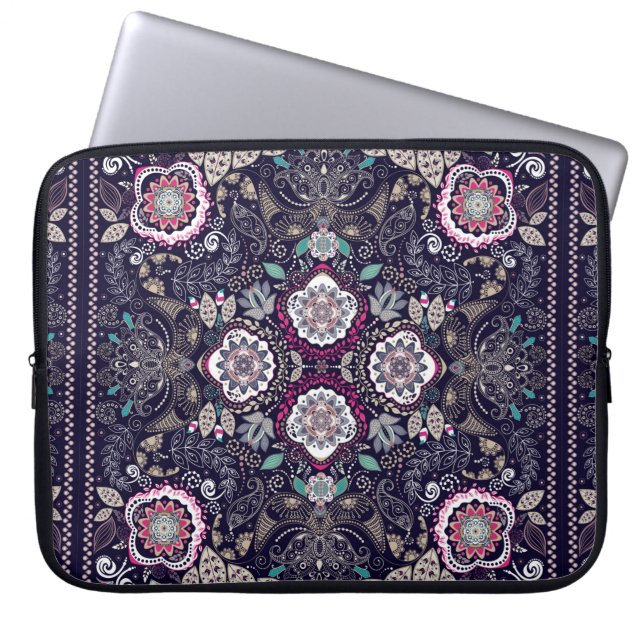 Paisley-patroon Laptop Sleeve (Voorkant)