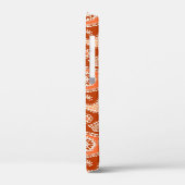 Paisley-patroon, Mandarijns-Oranje en wit Case-Mate iPhone Case (Achterkant / Links)