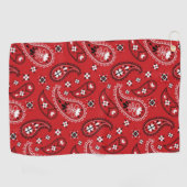 Paisley Patroon met rode achtergrond-23214 Golfhanddoek (Horizontaal)