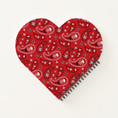 Paisley Patroon met rode achtergrond-23214 Notitieboek (Achterkant)