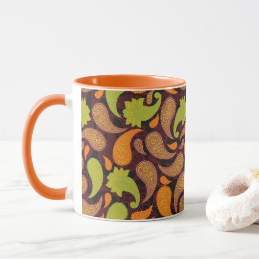 Paisley Patroon Mok (Met donut)