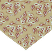 Paisley-patroon op bruin tafelkleed (Gekanteld)