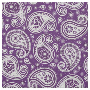 Paisley patroon paarse en witte elegantie stof