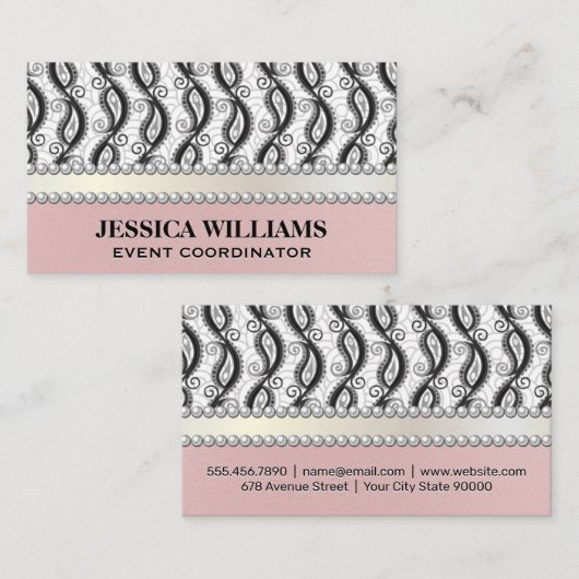 Paisley Patroon | Parels Visitekaartje (Voorkant / Achterkant)