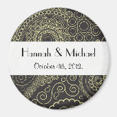 Paisley-patroon, Perzische Paisley, Boteh, Trouwen Magneet (Voorkant)