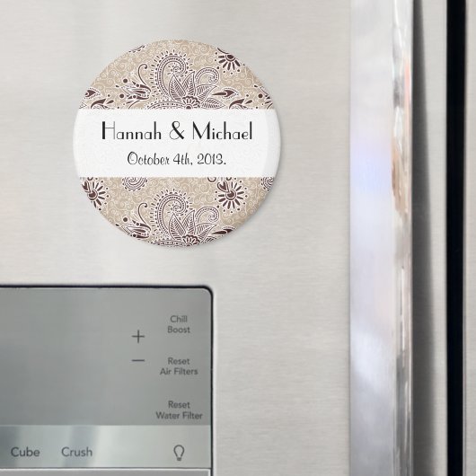 Paisley-patroon, Perzische Paisley, Boteh, Trouwen Magneet (Insitu (Koelkast))