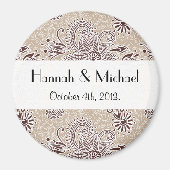 Paisley-patroon, Perzische Paisley, Boteh, Trouwen Magneet (Voorkant)