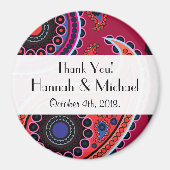 Paisley-patroon, Perzische Paisley, Boteh, Trouwen Magneet (Voorkant)