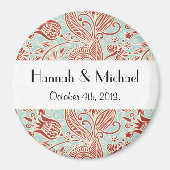 Paisley-patroon, Perzische Paisley, Boteh, Trouwen Magneet (Voorkant)