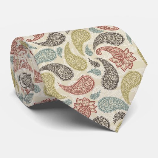 Paisley Patroon Stropdas (Opgerold)