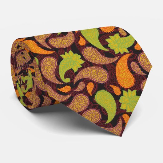 Paisley Patroon  Stropdas (Opgerold)