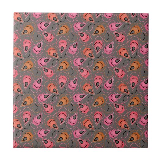 Paisley patroon. tegeltje (Voorkant)