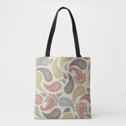 Paisley Patroon Tote Bag (Voorkant)