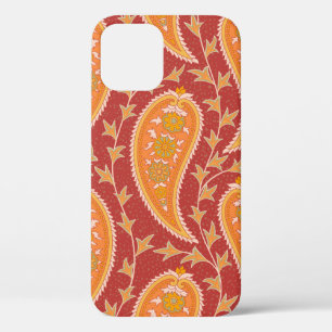 Paisley patroon. Turkse komkommer. Maroon-oranje c Case-Mate iPhone Case