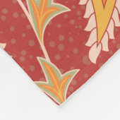 Paisley patroon. Turkse komkommer. Maroon-oranje c Fleece Deken (Hoek)