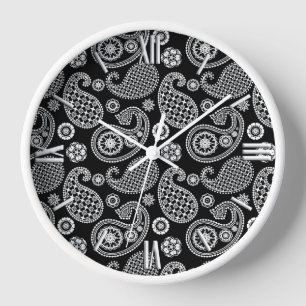 Paisley-patroon, zwart en wit