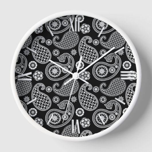 Paisley-patroon, zwart en wit (Voorkant)
