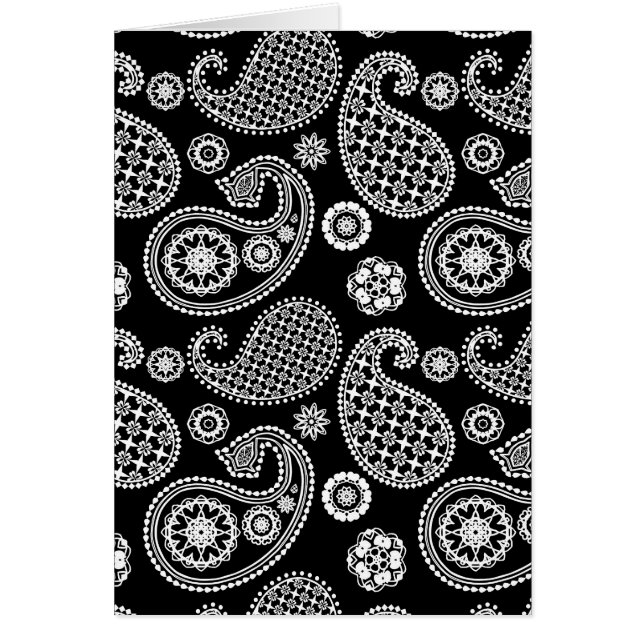 Paisley-patroon, zwart en wit (Voorkant)