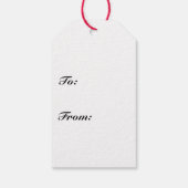 Paisley-patroon, zwart en wit cadeaulabel (Achterkant)