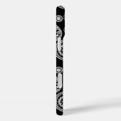 Paisley-patroon, zwart en wit Case-Mate iPhone case (Achterkant / Rechts)