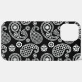 Paisley-patroon, zwart en wit Case-Mate iPhone case (Achterkant / Rechts)