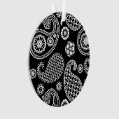 Paisley-patroon, zwart en wit ornament (voorkant)