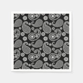 Paisley-patroon, zwart en wit servetten (Voorkant)