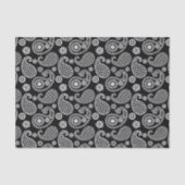 Paisley-patroon, zwart en wit tissuepapier (Voorkant)