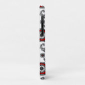 Paisley-patroon, zwart, wit en rood Case-Mate iPhone case (Achterkant/links)
