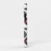Paisley-patroon, zwart, wit en rood Case-Mate iPhone case (Achterkant/rechts)