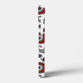 Paisley-patroon, zwart, wit en rood Case-Mate iPhone case (Achterkant / Links)
