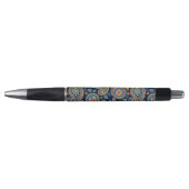 Paisley patroonblauw en sinaasappel elegant pen (Voorkant)