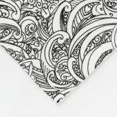 Paisley Patrooninkt zwarte witte lampkussen Fleece Deken (Hoek)