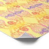 Paisley-patroonposter met positieve vibraties poster (Hoek)