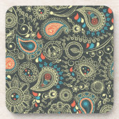 Paisley Pattern 3 Bier Onderzetter (Voorkant)