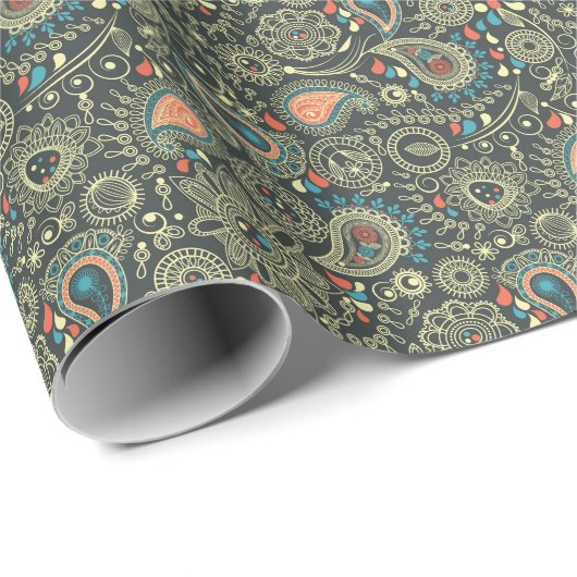 Paisley Pattern 3 Cadeaupapier (Rol Hoek)