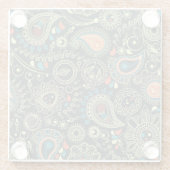 Paisley Pattern 3 Glazen Onderzetter (Achterkant)