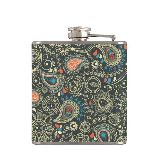 Paisley Pattern 3 Heupfles (Achterkant)