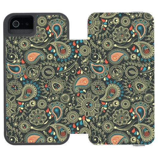 Paisley Pattern 3 Incipio iPhone Portemonnee Hoesje (Agenda Open)