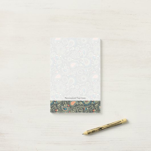 Paisley Pattern 3 Post-it® Notes (Op bureau)