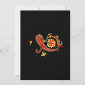 Paisley Pattern Art – Folk Floral Ornament Print Save The Date (Achterkant)