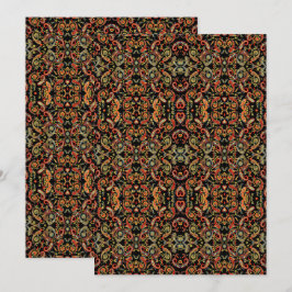 Paisley Pattern Art – Ornamental Floral Outline Save The Date