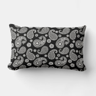 Paisley Pattern, Black and White Kussen