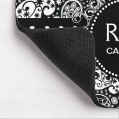 Paisley Pattern Black and White Personalized Muismat (Hoek)