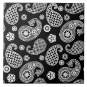 Paisley Pattern, Black and White Tegeltje (Voorkant)