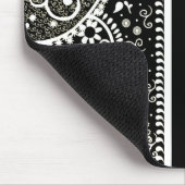 Paisley Pattern Black & White Muismat (Hoek)