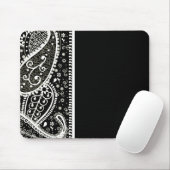 Paisley Pattern Black & White Muismat (Met muis)